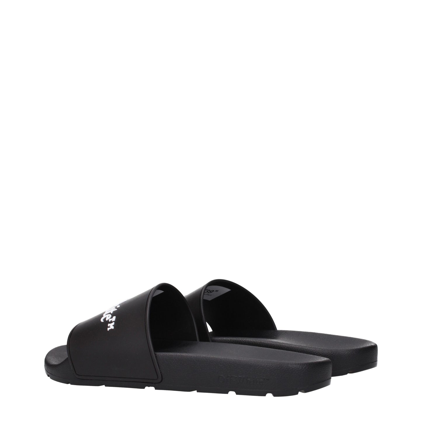 Off-White Black Cotton Slippers Curated Luxury Accessories by Orvyn