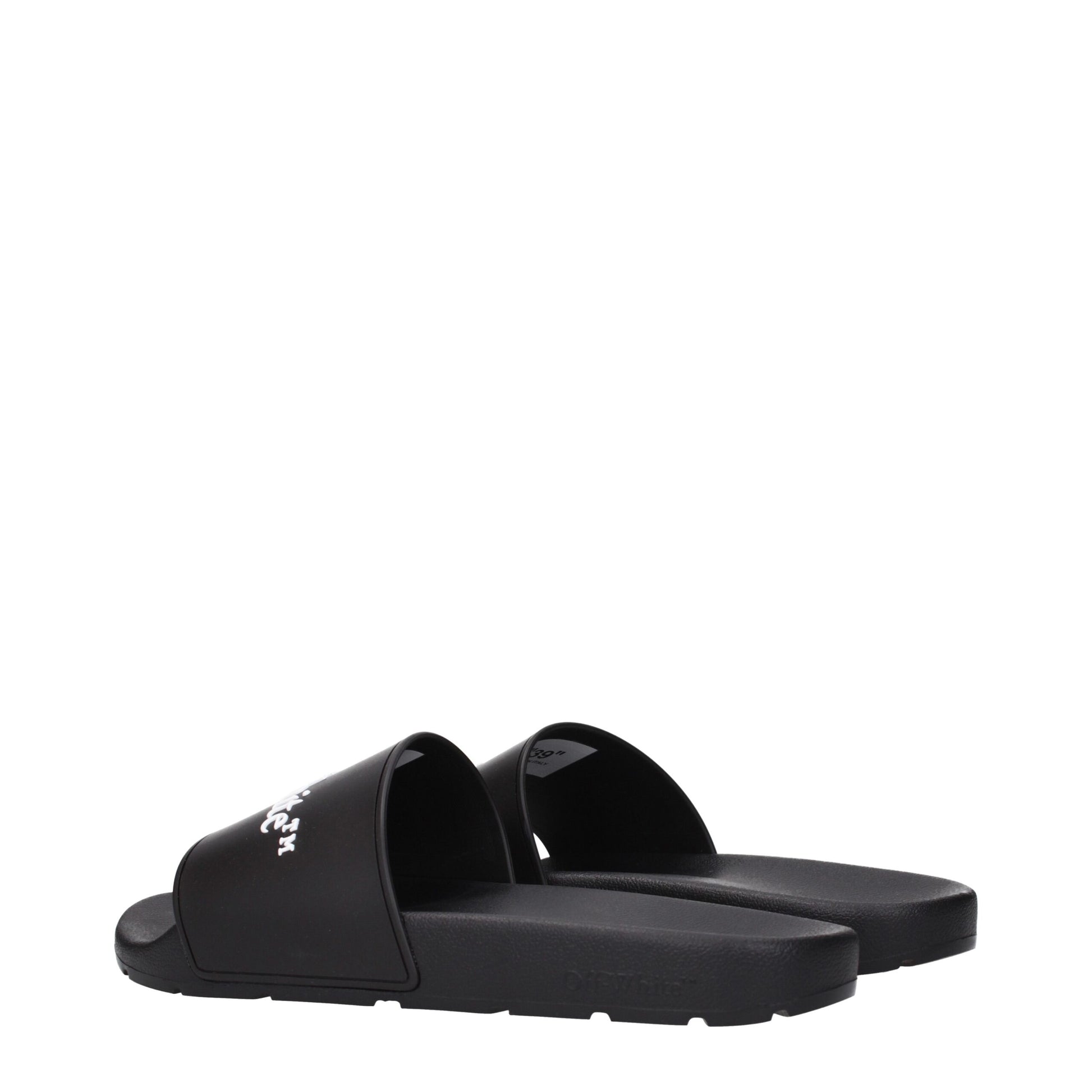 Off-White Black Cotton Slippers Curated Luxury Accessories by Orvyn
