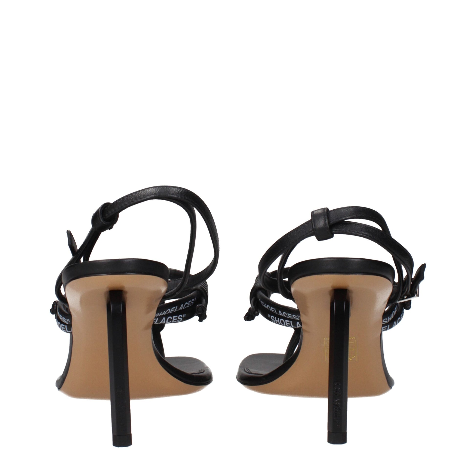 Off-White Black Leather Flip-Flop Sandals Curated Luxury Accessories by Orvyn