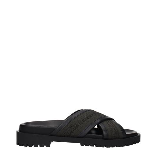 Off-White Green Fabric Flat Sandals Curated Luxury Accessories by Orvyn