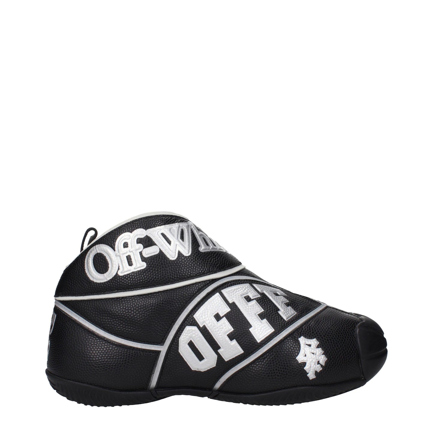 Off-White Black Leather High Top Sneakers Curated Luxury Accessories by Orvyn