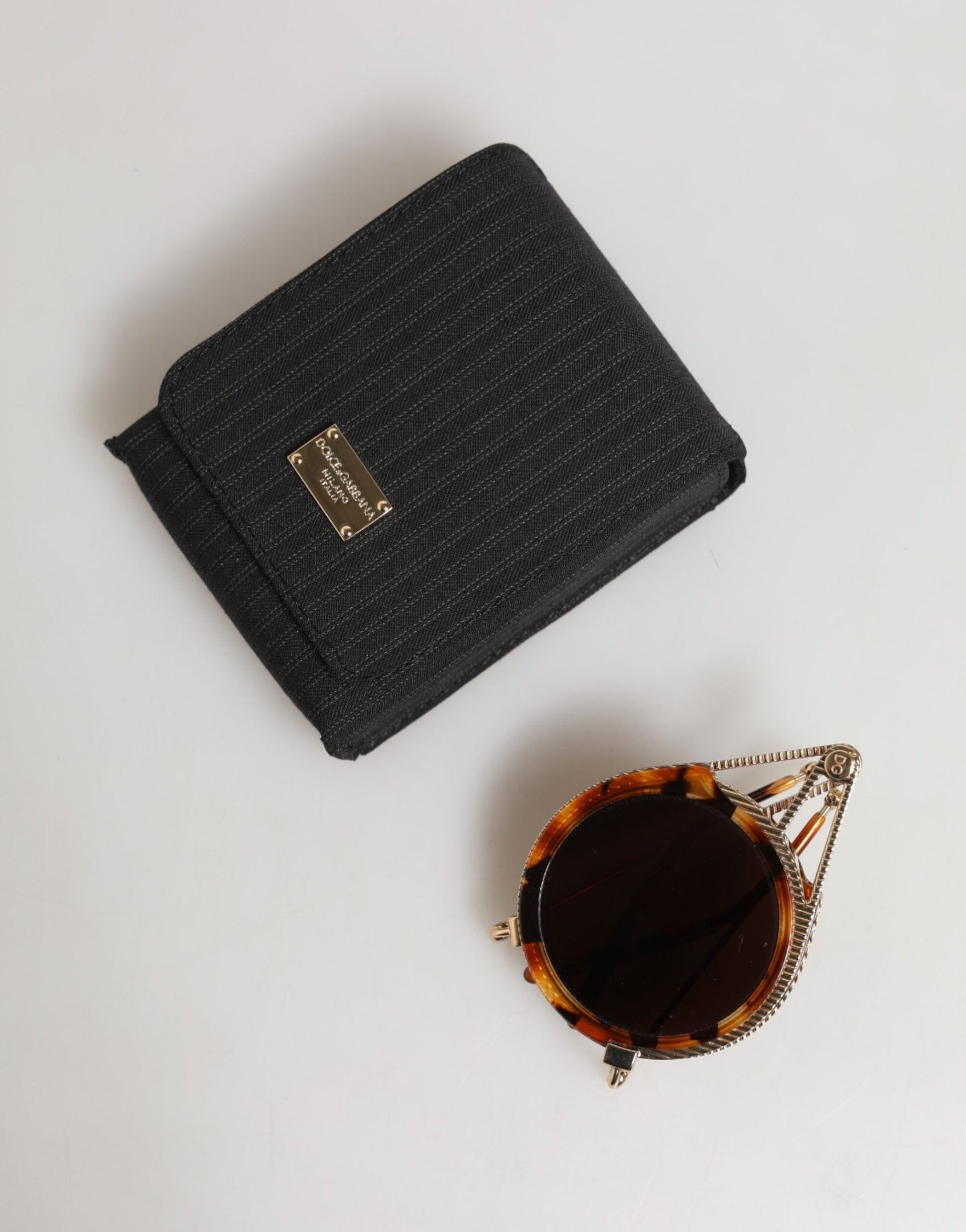 Dolce & Gabbana Gold Havana Frame DG Fatto A Mano Eyewea Sunglasses Curated Luxury Accessories by Orvyn