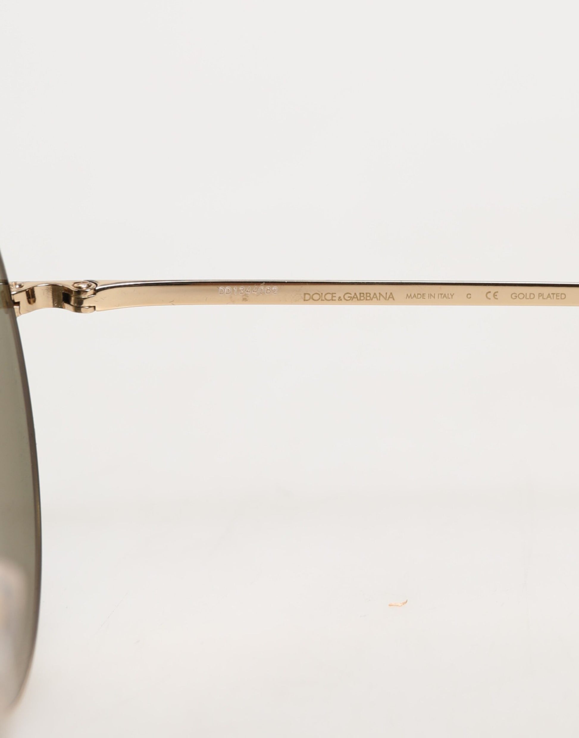 Dolce & Gabbana Gold Metal Round Shades Eyewear Sunglasses Curated Luxury Accessories by Orvyn