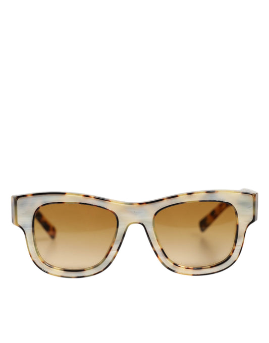 Dolce & Gabbana DG4379F White Tortoiseshell Gradient Acetate Shades Sunglasses Curated Luxury Accessories by Orvyn