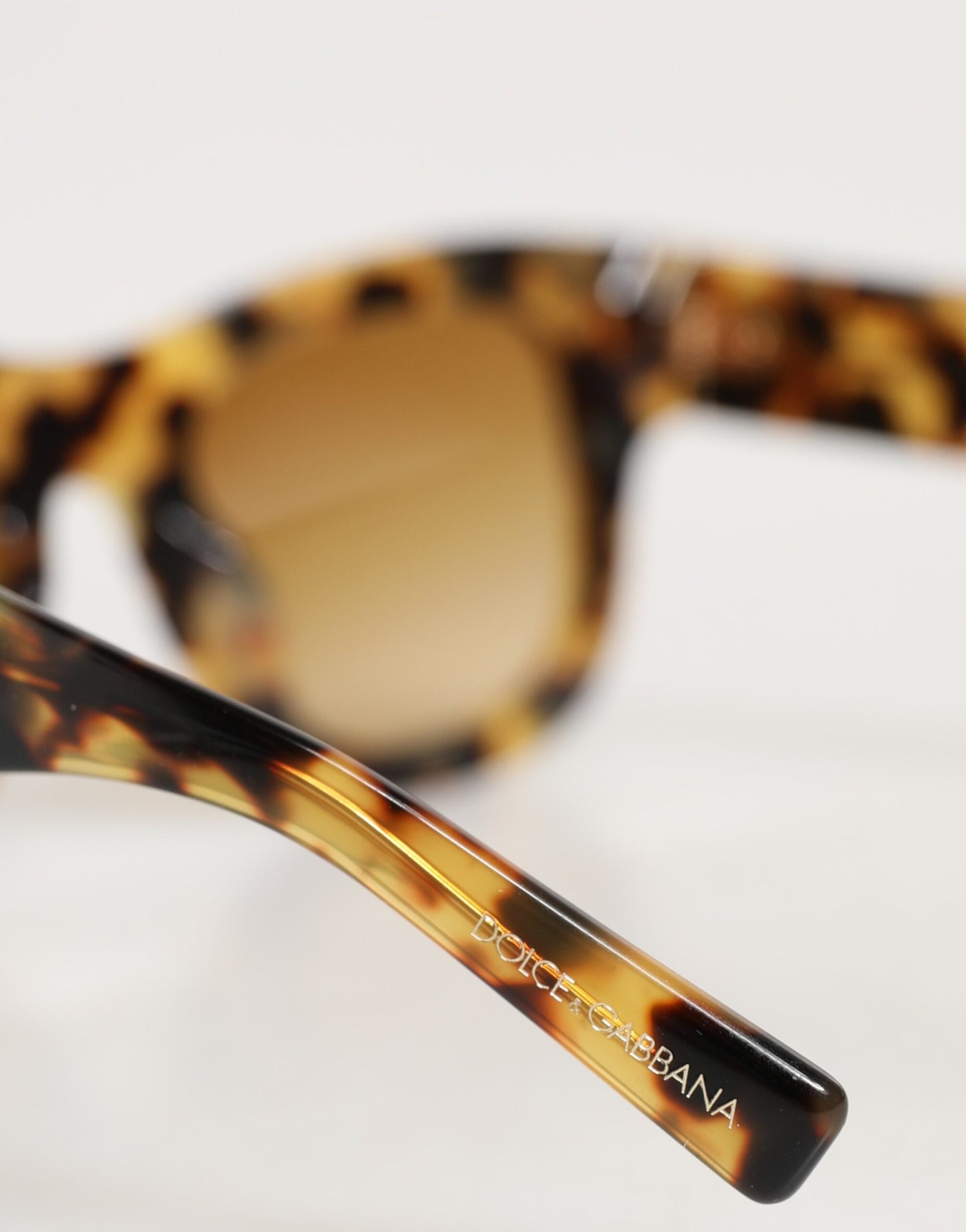 Dolce & Gabbana DG4379F White Tortoiseshell Gradient Acetate Shades Sunglasses Curated Luxury Accessories by Orvyn