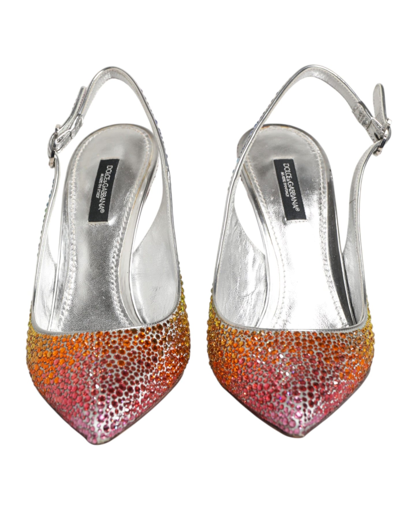 Dolce & Gabbana Multicolor Sequin Slingback Pumps Shoes Curated Luxury Accessories by Orvyn