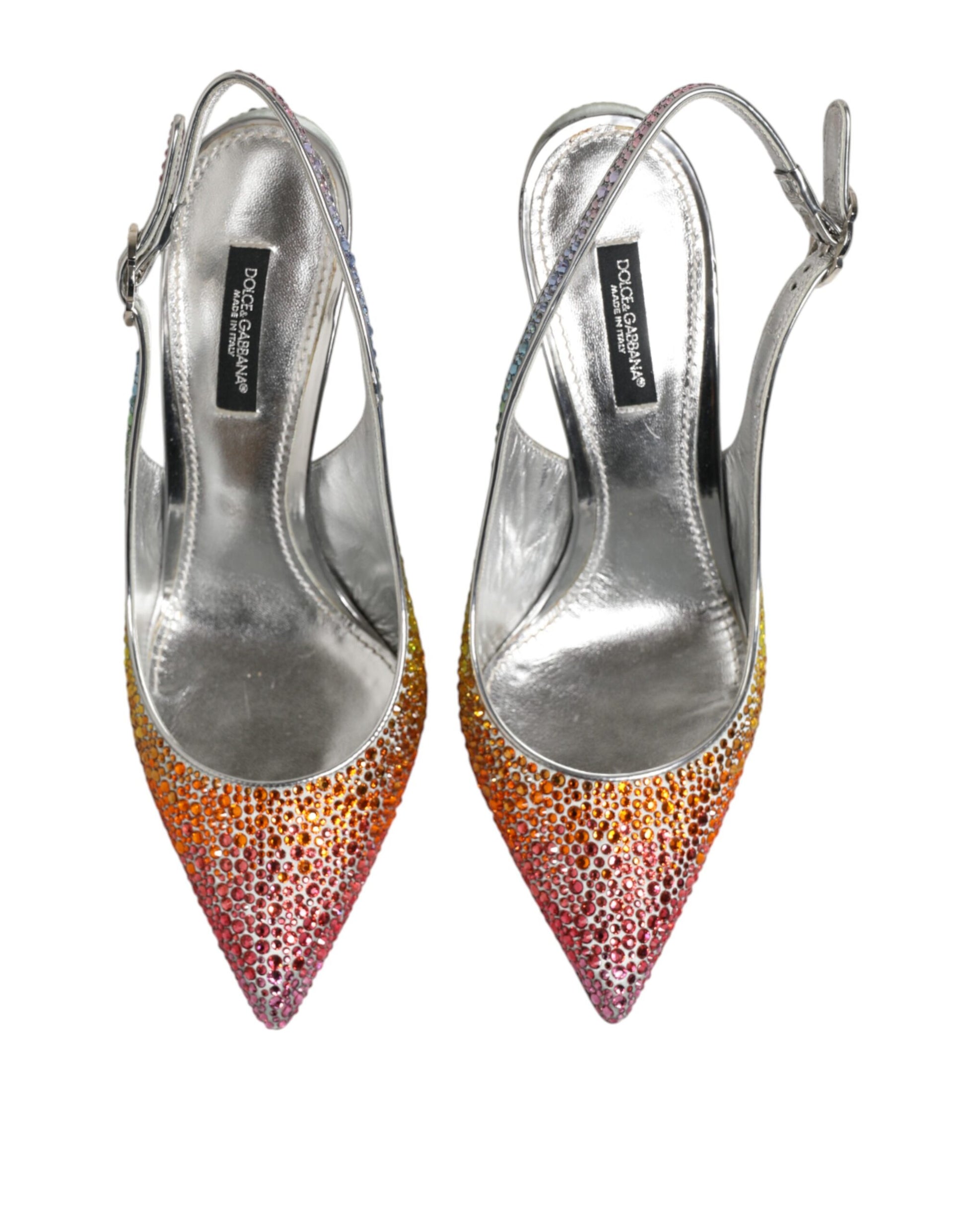 Dolce & Gabbana Multicolor Sequin Slingback Pumps Shoes Curated Luxury Accessories by Orvyn