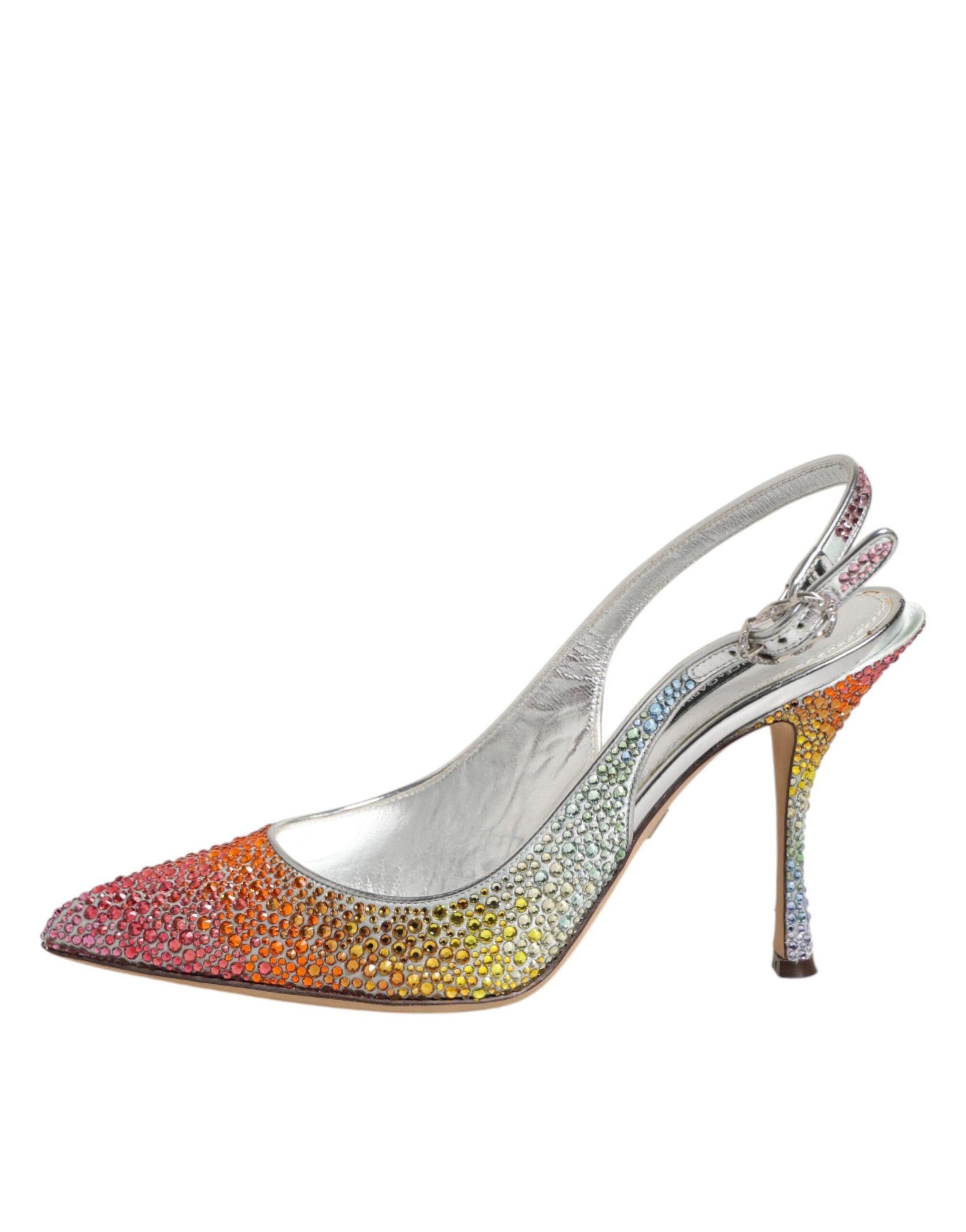 Dolce & Gabbana Multicolor Sequin Slingback Pumps Shoes Curated Luxury Accessories by Orvyn