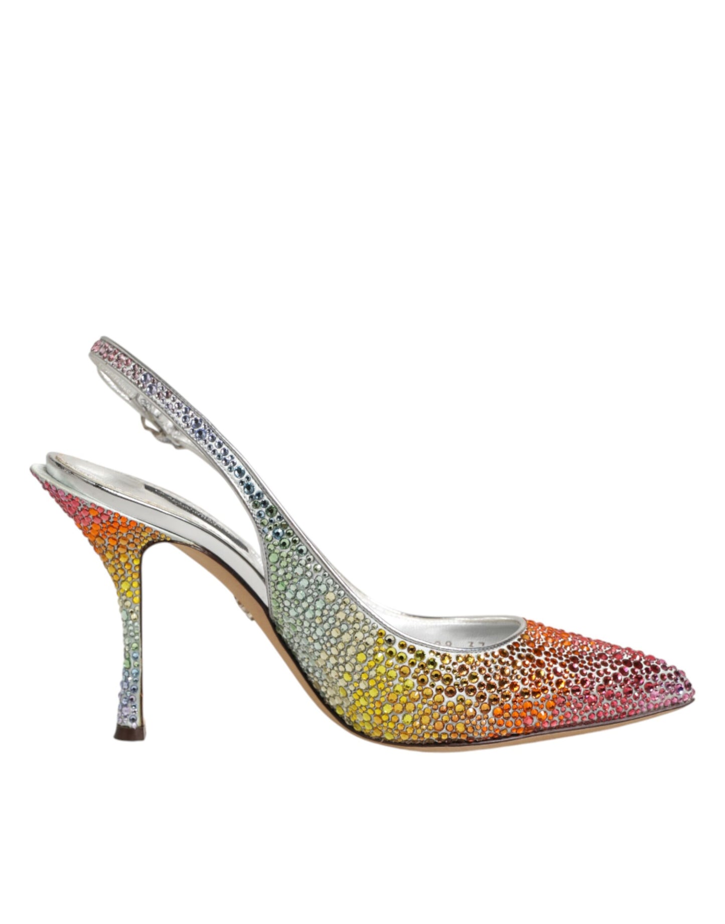 Dolce & Gabbana Multicolor Sequin Slingback Pumps Shoes Curated Luxury Accessories by Orvyn