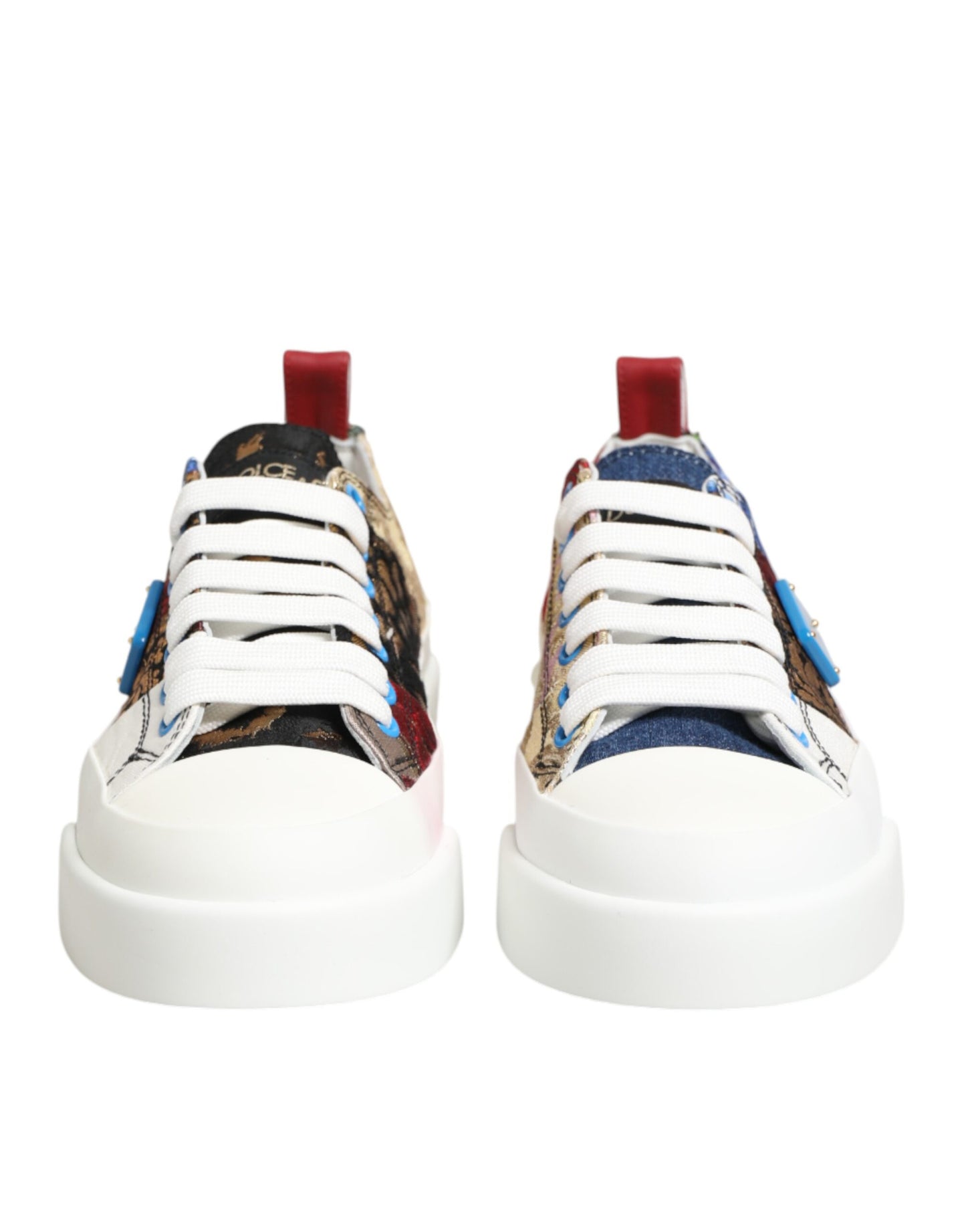 Dolce & Gabbana Multicolor Patchwork Low Top Sneakers Shoes Curated Luxury Accessories by Orvyn