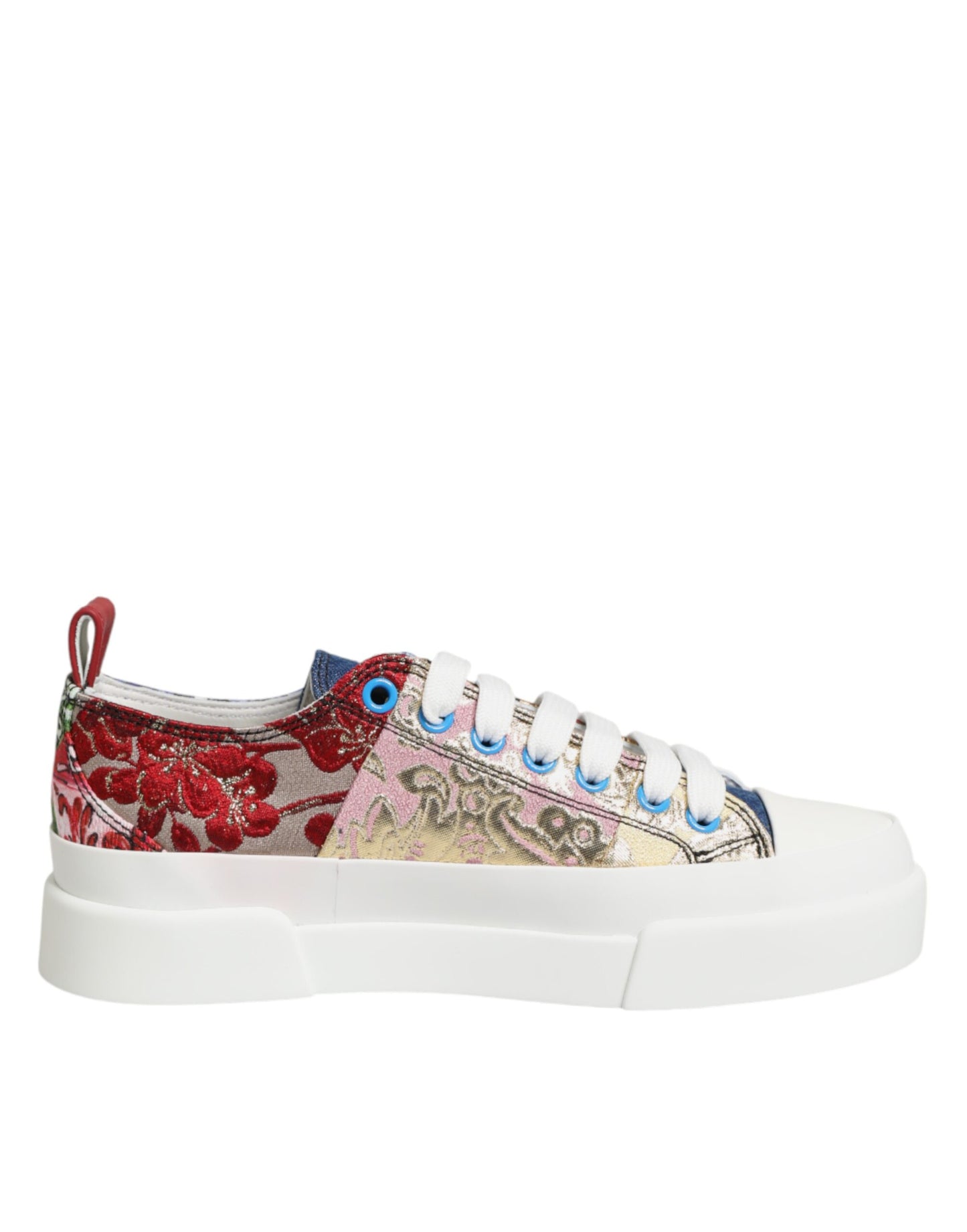 Dolce & Gabbana Multicolor Patchwork Low Top Sneakers Shoes Curated Luxury Accessories by Orvyn