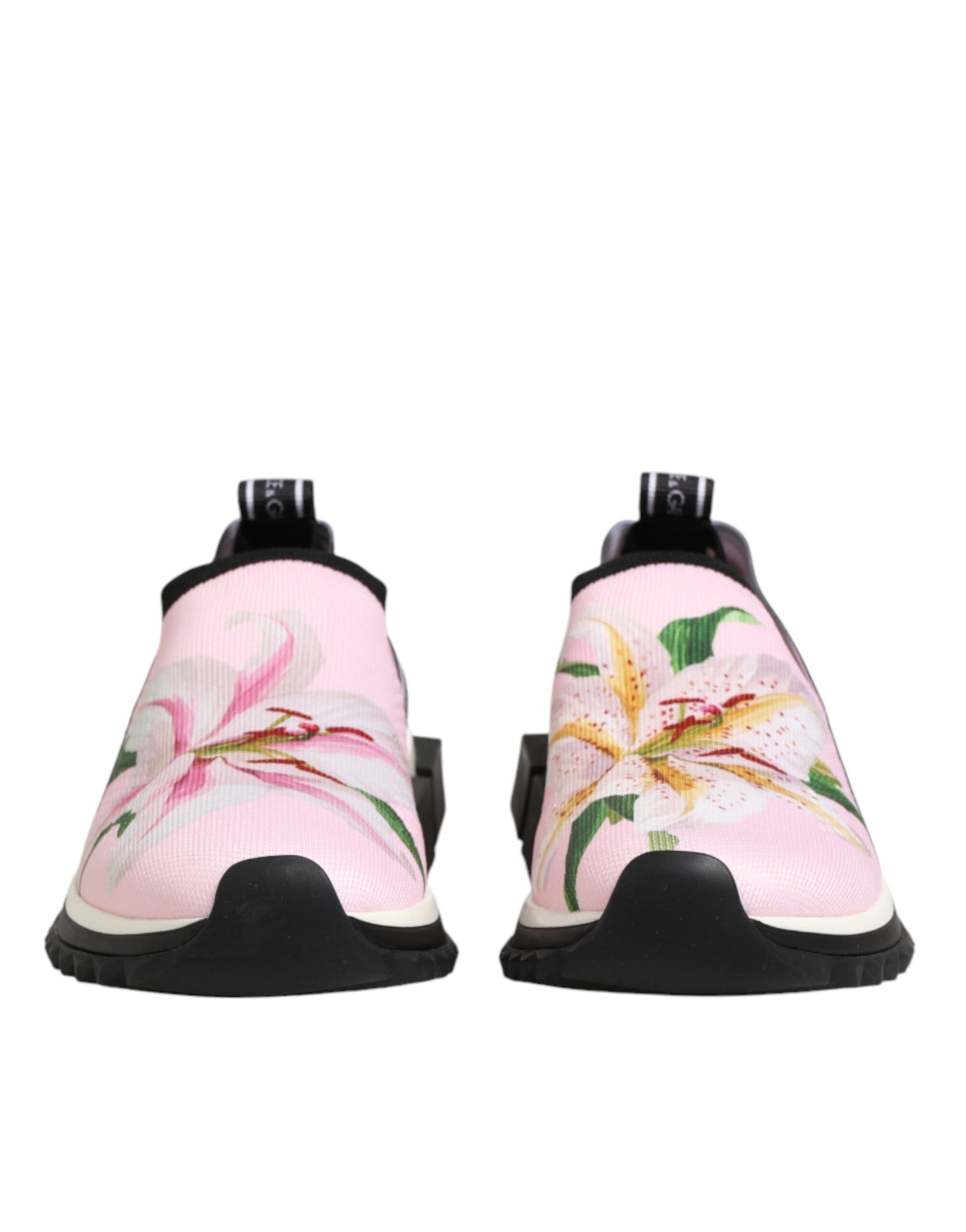 Dolce & Gabbana Pink Floral Sorrento Low Top Sneakers Shoes Curated Luxury Accessories by Orvyn