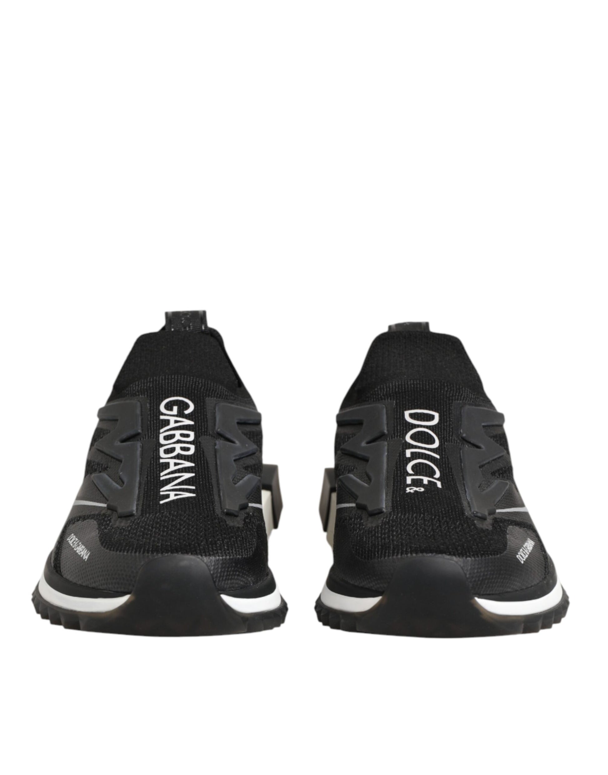 Dolce & Gabbana Black SORRENTO Sport Stretch Sneakers Shoes Curated Luxury Accessories by Orvyn