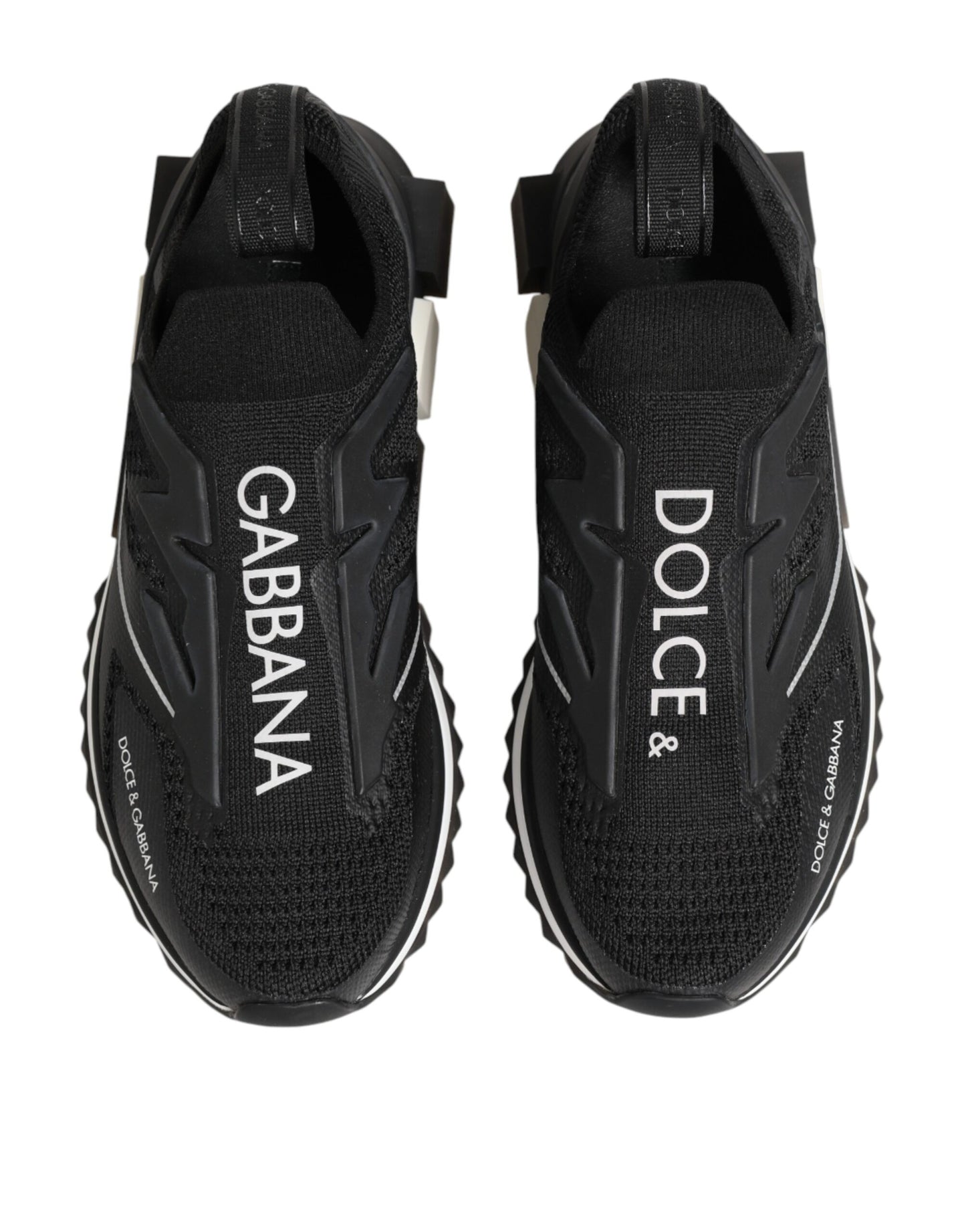 Dolce & Gabbana Black SORRENTO Sport Stretch Sneakers Shoes Curated Luxury Accessories by Orvyn