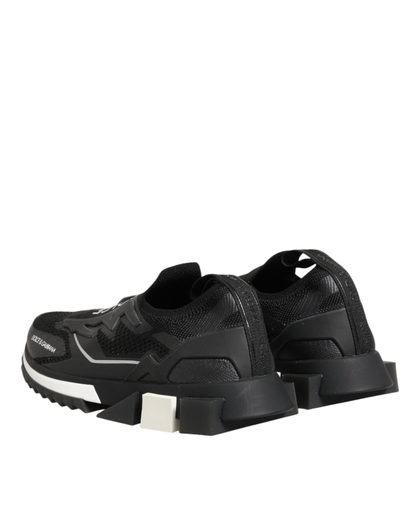 Dolce & Gabbana Black SORRENTO Sport Stretch Sneakers Shoes Curated Luxury Accessories by Orvyn