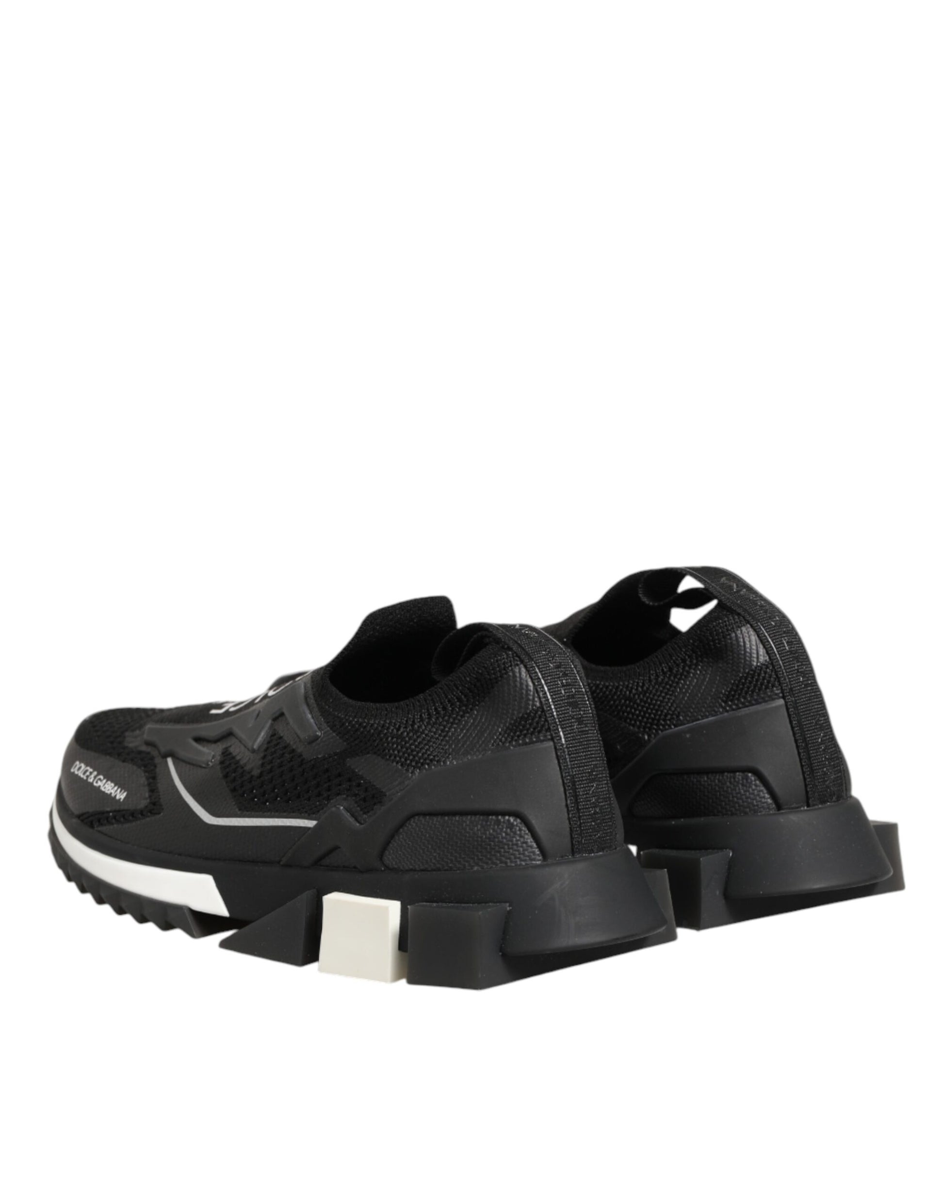 Dolce & Gabbana Black SORRENTO Sport Stretch Sneakers Shoes Curated Luxury Accessories by Orvyn