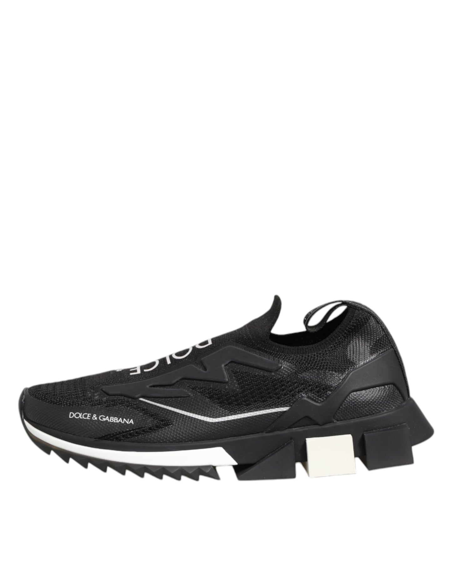 Dolce & Gabbana Black SORRENTO Sport Stretch Sneakers Shoes Curated Luxury Accessories by Orvyn
