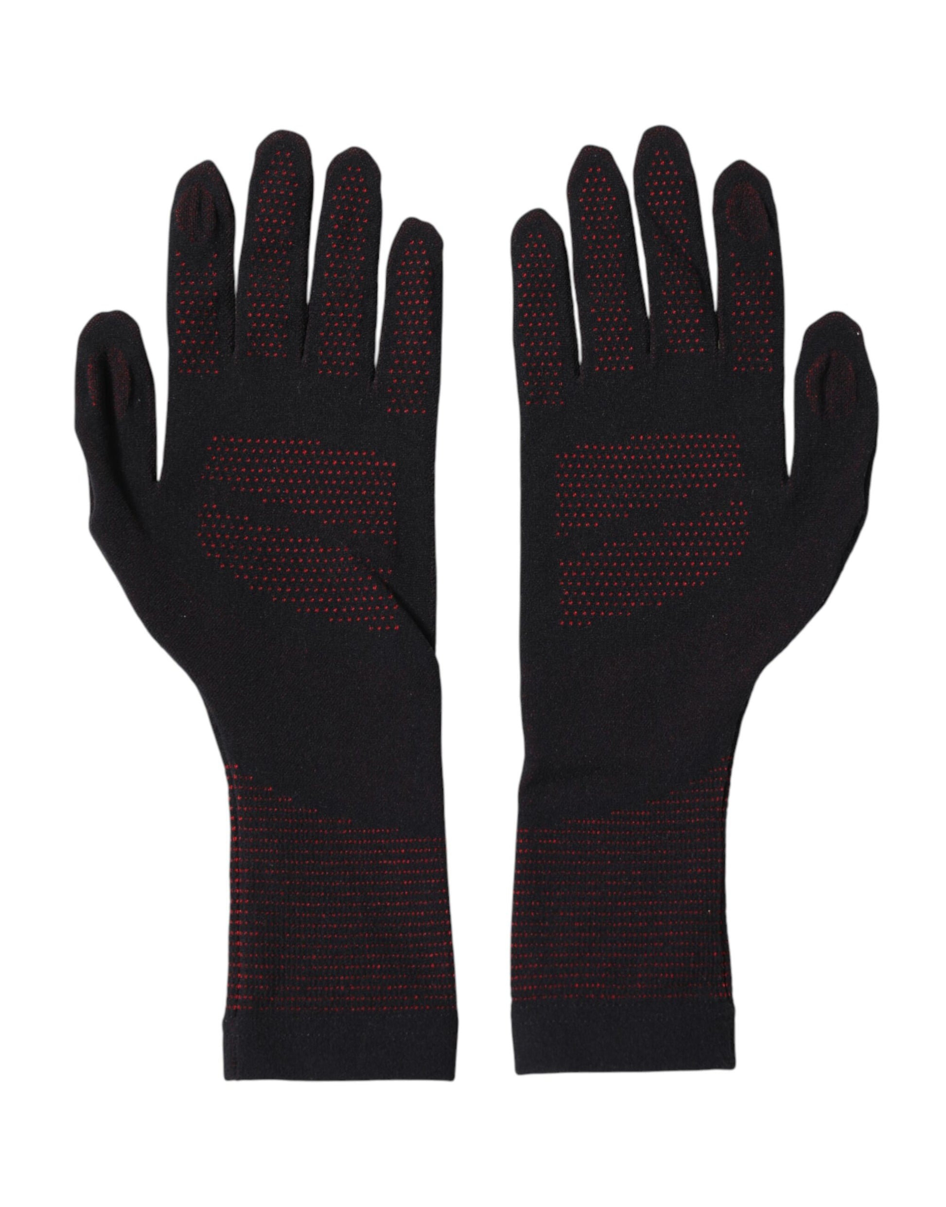 Dolce & Gabbana Black DG Logo Cotton Hands Mitten Men Gloves Curated Luxury Accessories by Orvyn
