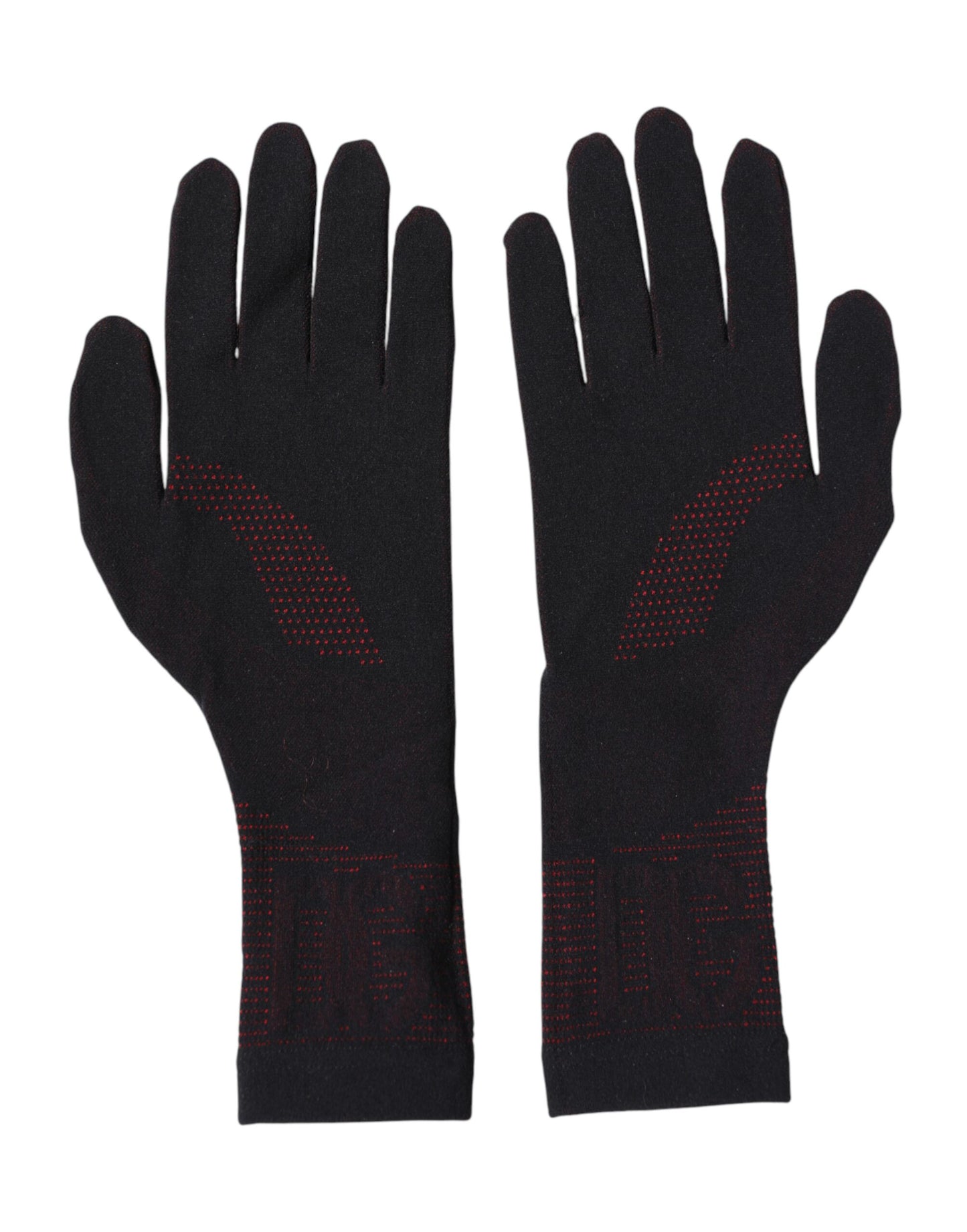 Dolce & Gabbana Black DG Logo Cotton Hands Mitten Men Gloves Curated Luxury Accessories by Orvyn