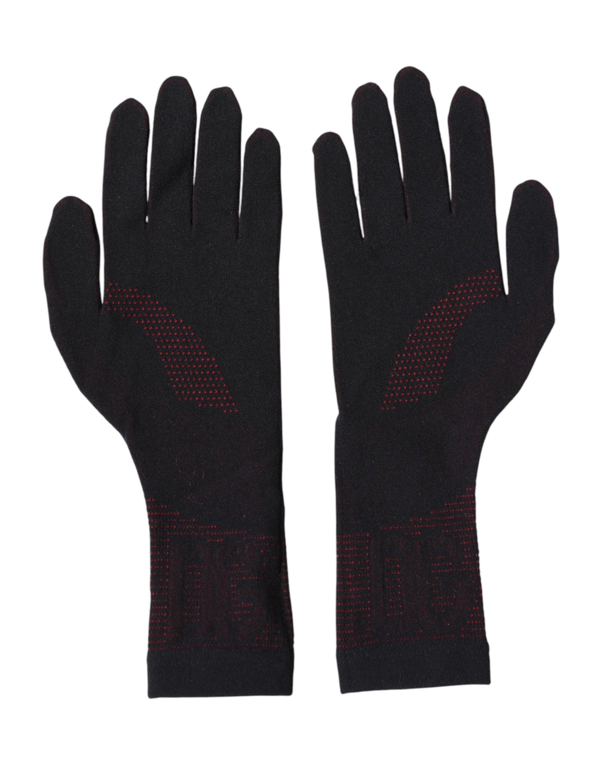 Dolce & Gabbana Black DG Logo Cotton Hands Mitten Men Gloves Curated Luxury Accessories by Orvyn