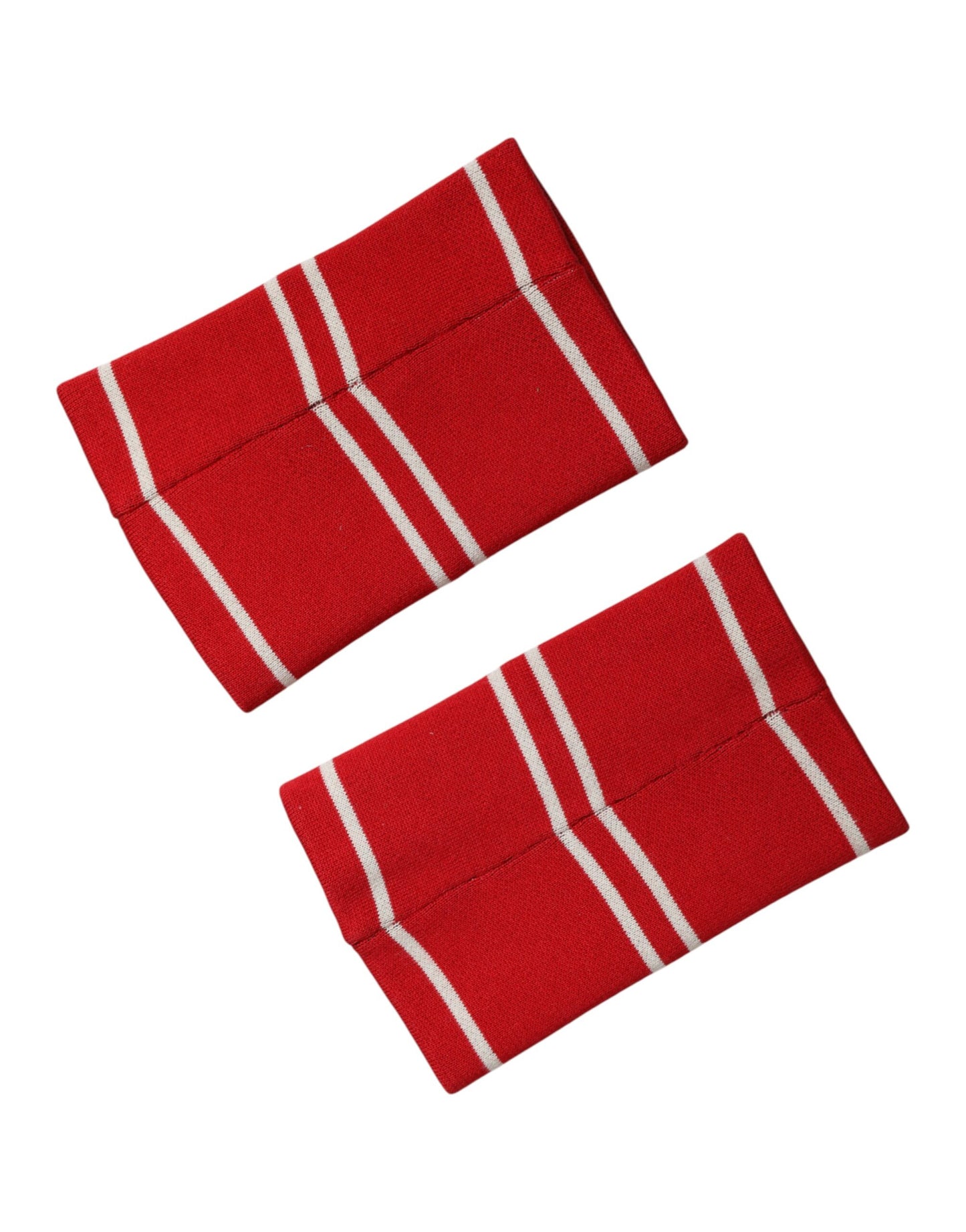 Dolce & Gabbana Red White DG Logo Cotton 1 Pair One SIze Wristband Curated Luxury Accessories by Orvyn