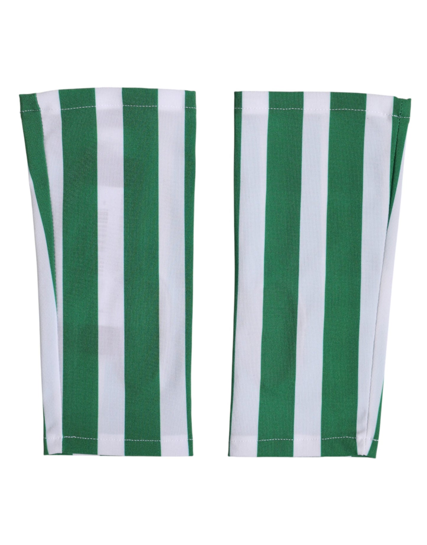 Dolce & Gabbana Green White Nylon Fingerless Wrist Length Gloves Curated Luxury Accessories by Orvyn