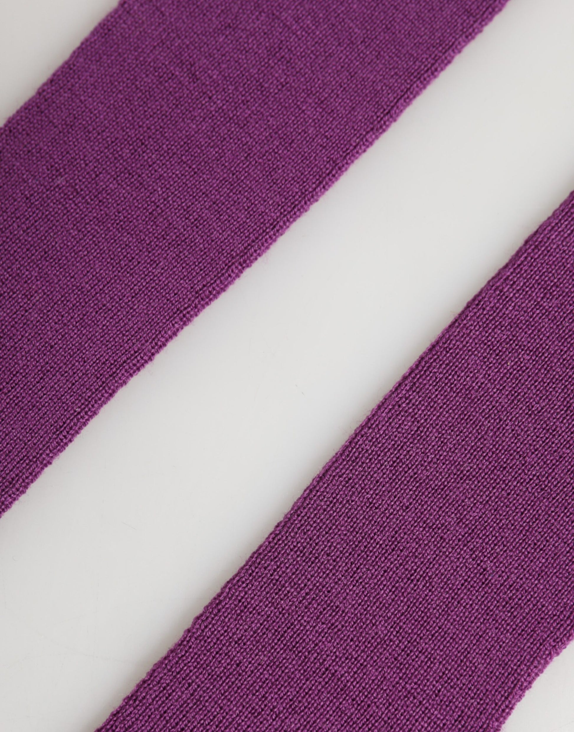 Dolce & Gabbana Purple Wool Fingerless Elbow Length Women One Size Gloves Curated Luxury Accessories by Orvyn