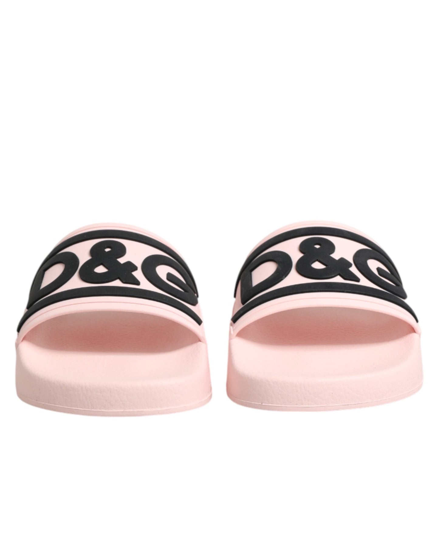 Dolce & Gabbana Pink Rubber Slides Sandals Beachwear Shoes Curated Luxury Accessories by Orvyn