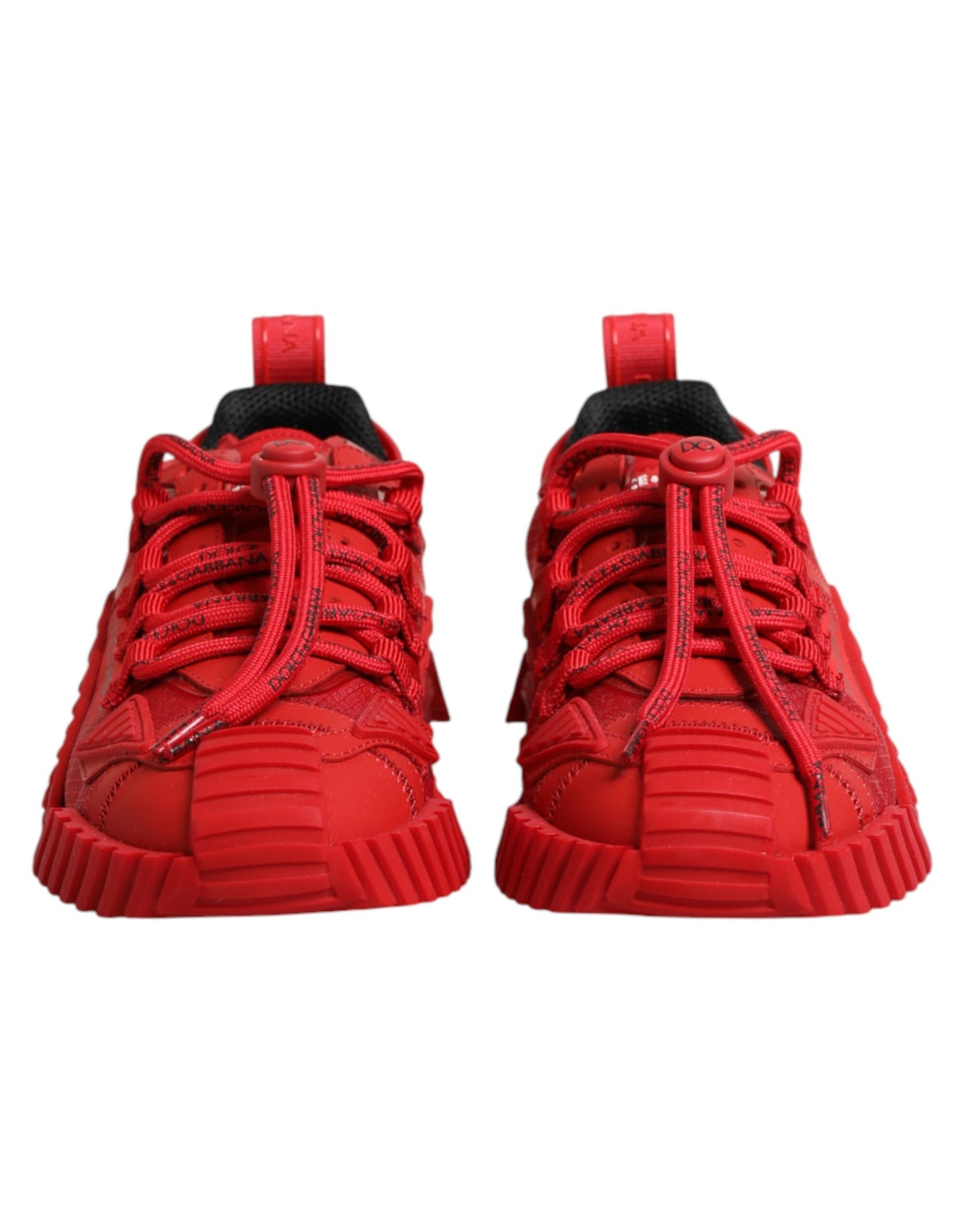 Dolce & Gabbana Red Logo Lace Low Top NS1 Sneakers Shoes Curated Luxury Accessories by Orvyn