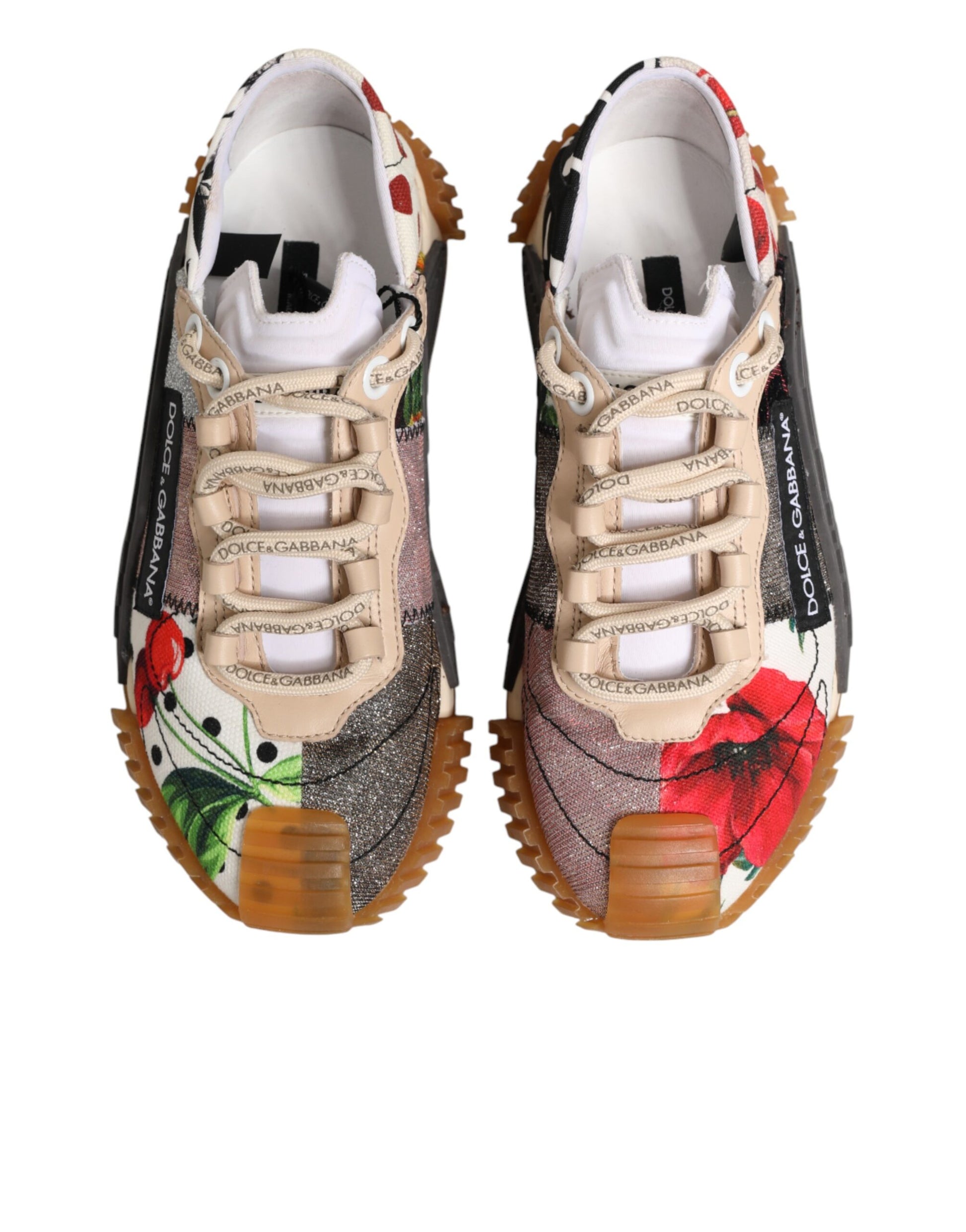 Dolce & Gabbana Multicolor Logo Low Top NS1 Sneakers Shoes Curated Luxury Accessories by Orvyn
