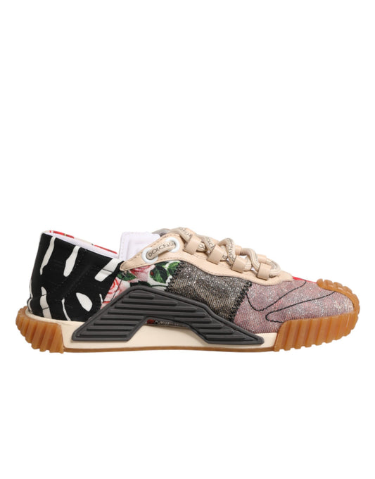 Dolce & Gabbana Multicolor Logo Low Top NS1 Sneakers Shoes Curated Luxury Accessories by Orvyn