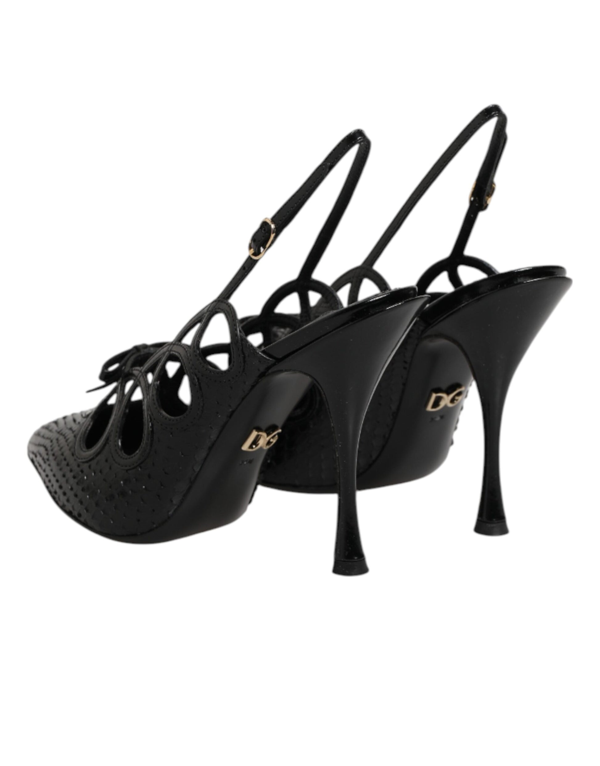 Dolce & Gabbana Leather High Heels Slingback Shoes Curated Luxury Accessories by Orvyn