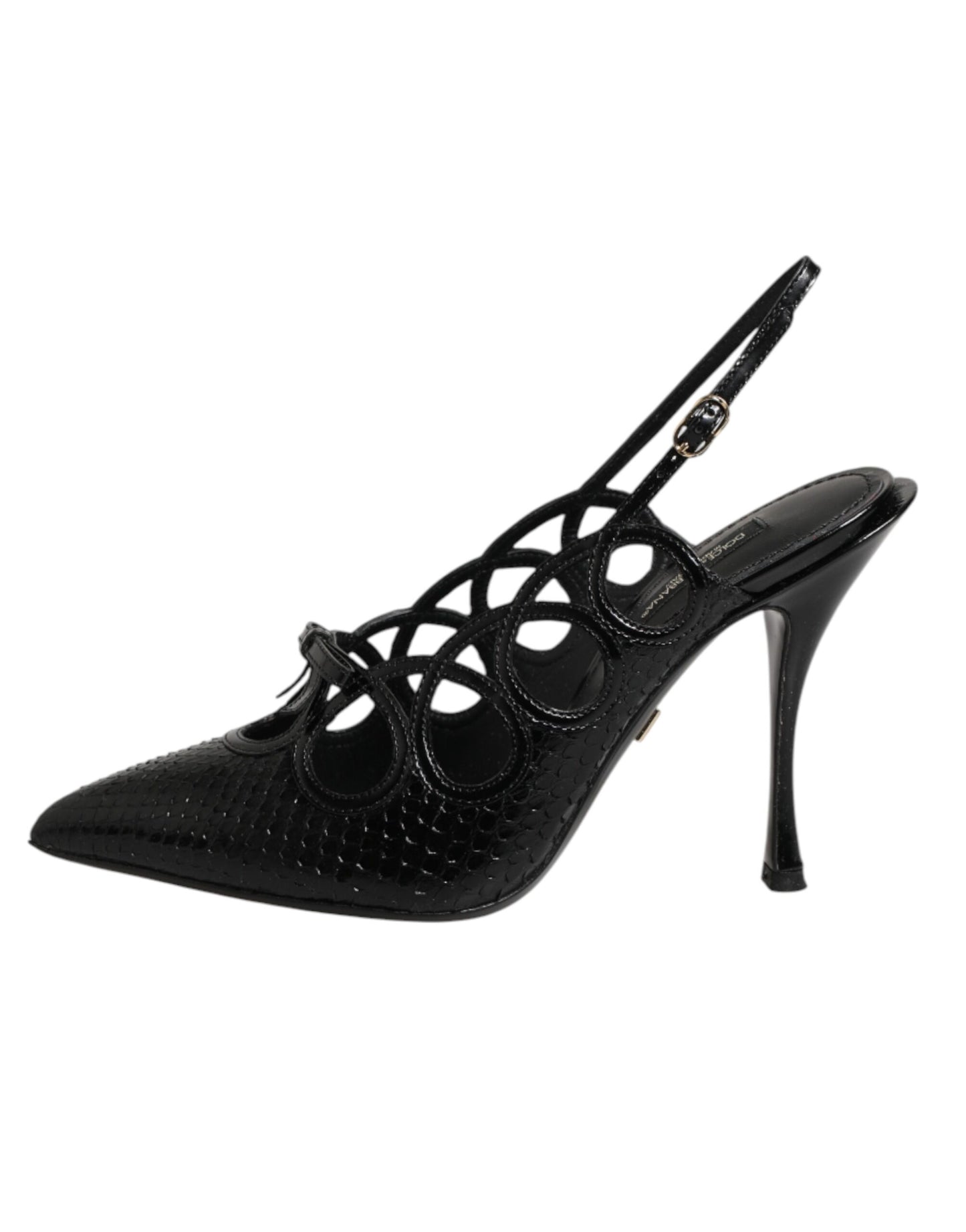 Dolce & Gabbana Leather High Heels Slingback Shoes Curated Luxury Accessories by Orvyn