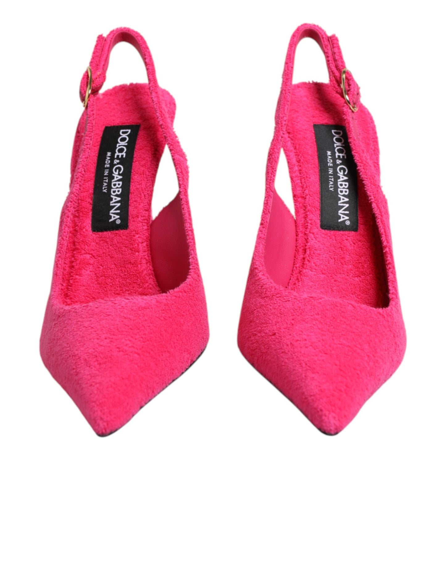 Dolce & Gabbana Pink Suede High Heels Slingback Shoes Curated Luxury Accessories by Orvyn