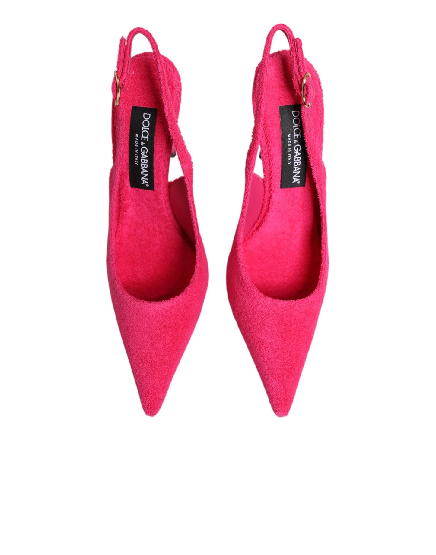 Dolce & Gabbana Pink Suede High Heels Slingback Shoes Curated Luxury Accessories by Orvyn
