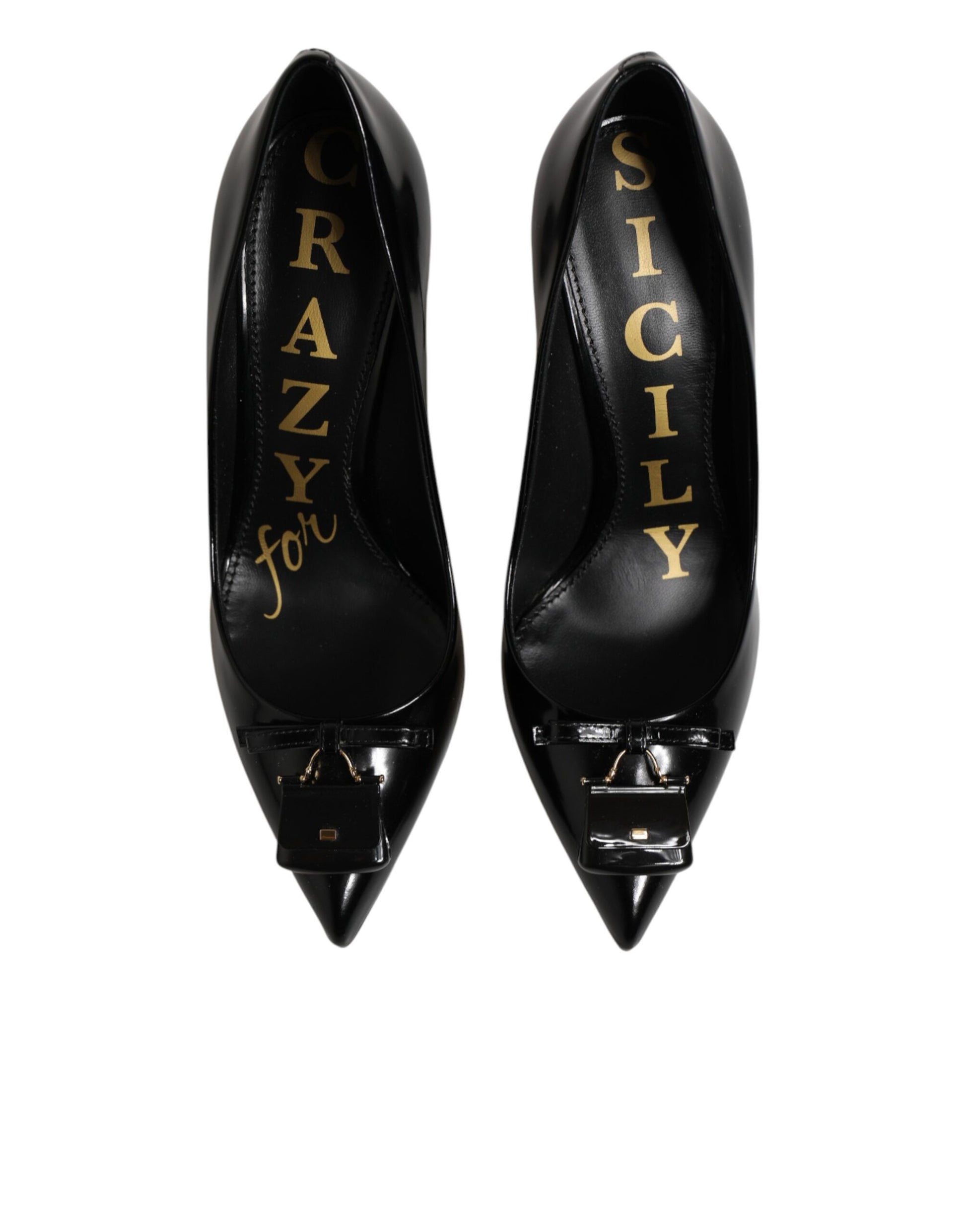 Dolce & Gabbana Black Bag Embellished Heels Pumps Shoes Curated Luxury Accessories by Orvyn