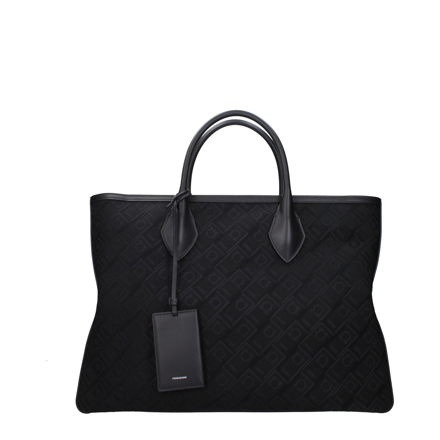 Salvatore Ferragamo Black Fabric Handbag Curated Luxury Accessories by Orvyn