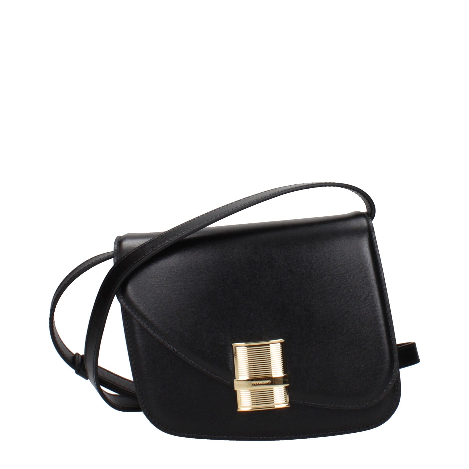 Salvatore Ferragamo Black Leather Crossbody Bag Curated Luxury Accessories by Orvyn