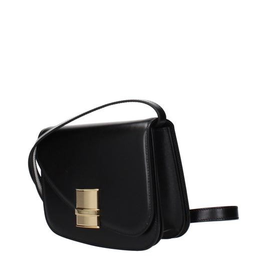 Salvatore Ferragamo Black Leather Crossbody Bag Curated Luxury Accessories by Orvyn