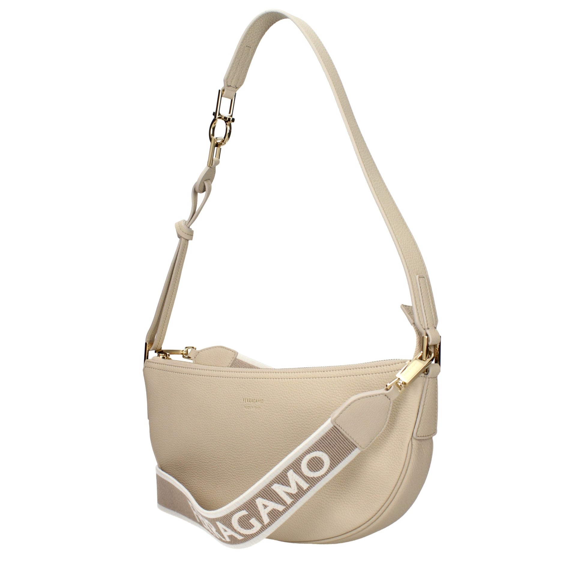 Salvatore Ferragamo Gray Leather Shoulder Bag Curated Luxury Accessories by Orvyn