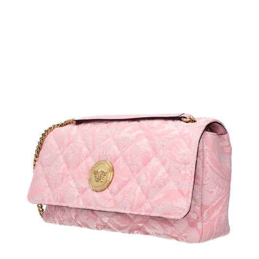 Versace Pink Fabric Shoulder Bag Curated Luxury Accessories by Orvyn