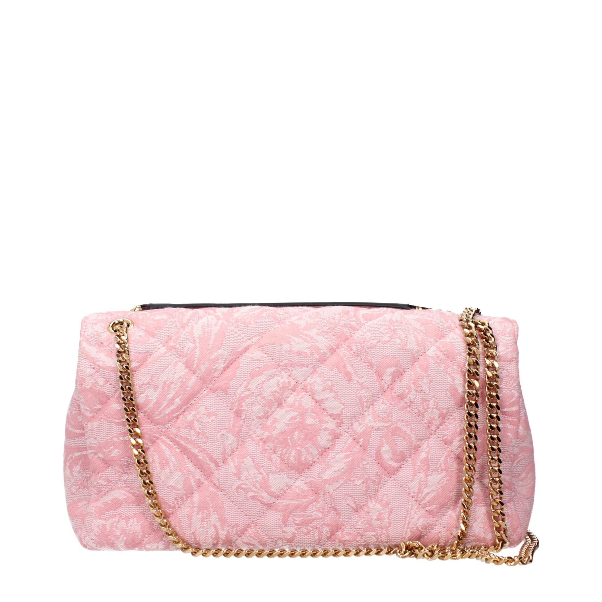 Versace Pink Fabric Shoulder Bag Curated Luxury Accessories by Orvyn