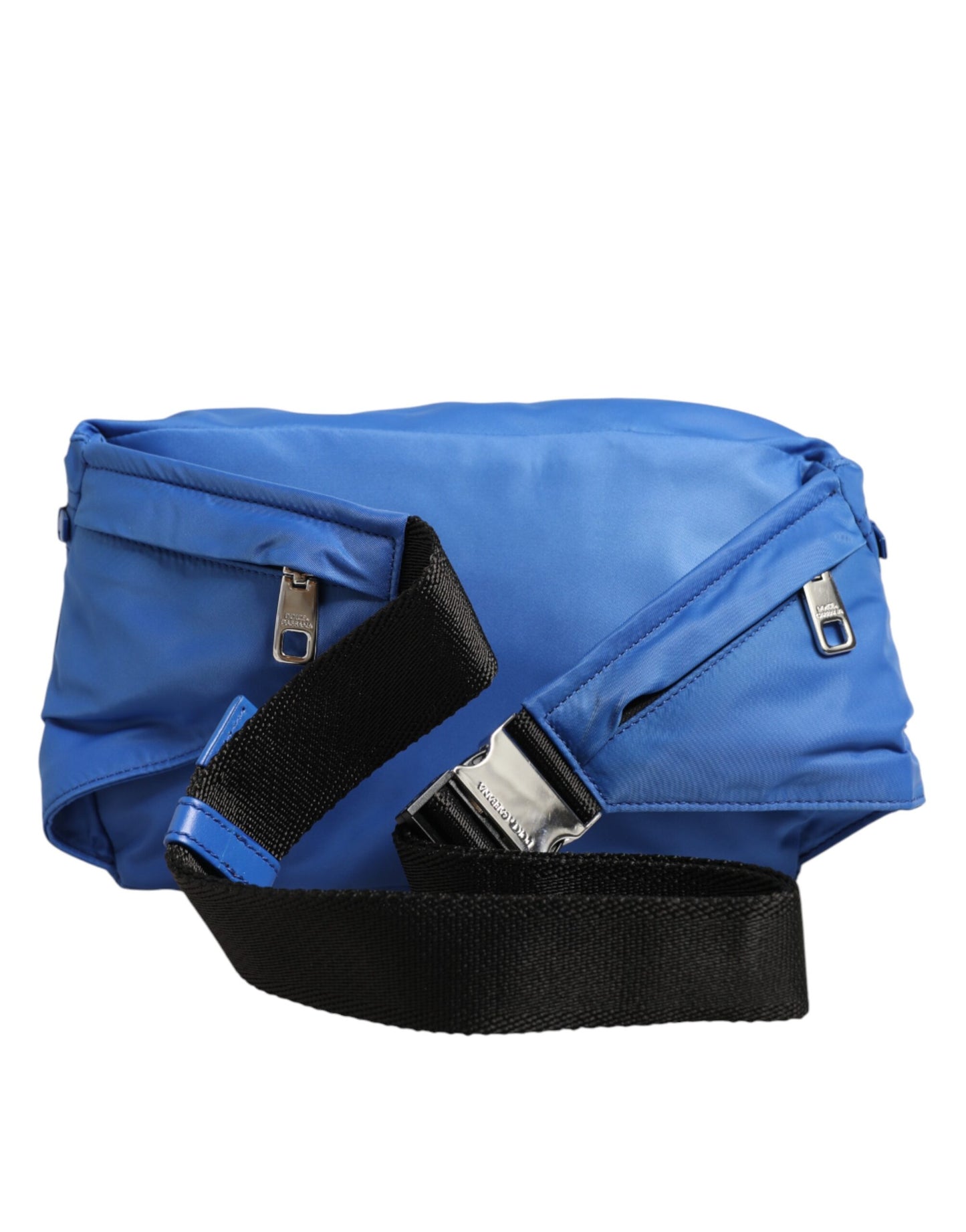 Dolce & Gabbana Blue Logo Plaque Nylon Waist Fanny Pack Men's Borse Bag Curated Luxury Accessories by Orvyn