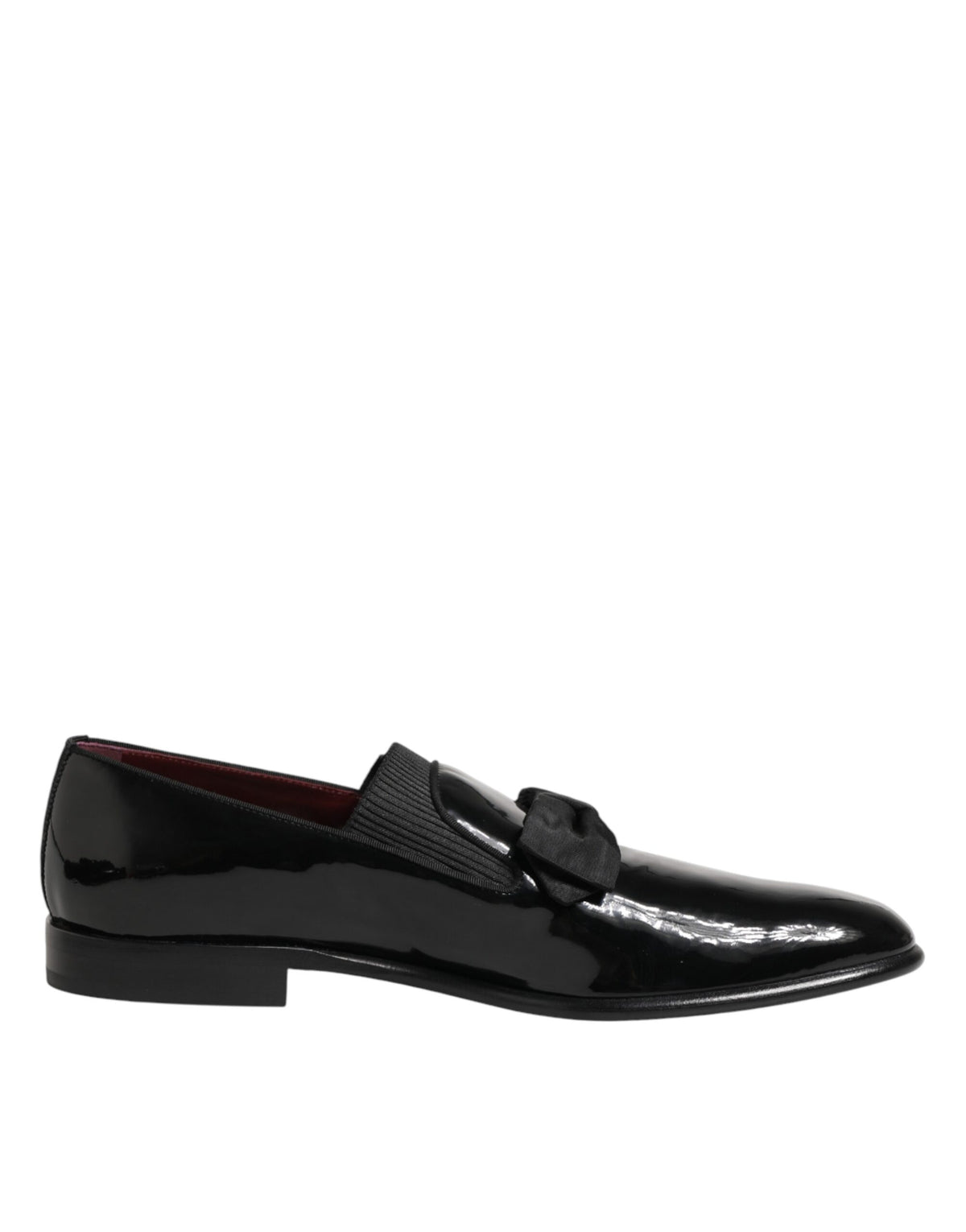 Dolce & Gabbana Black Leather Slip On Dress Men Loafers Shoes schwarz