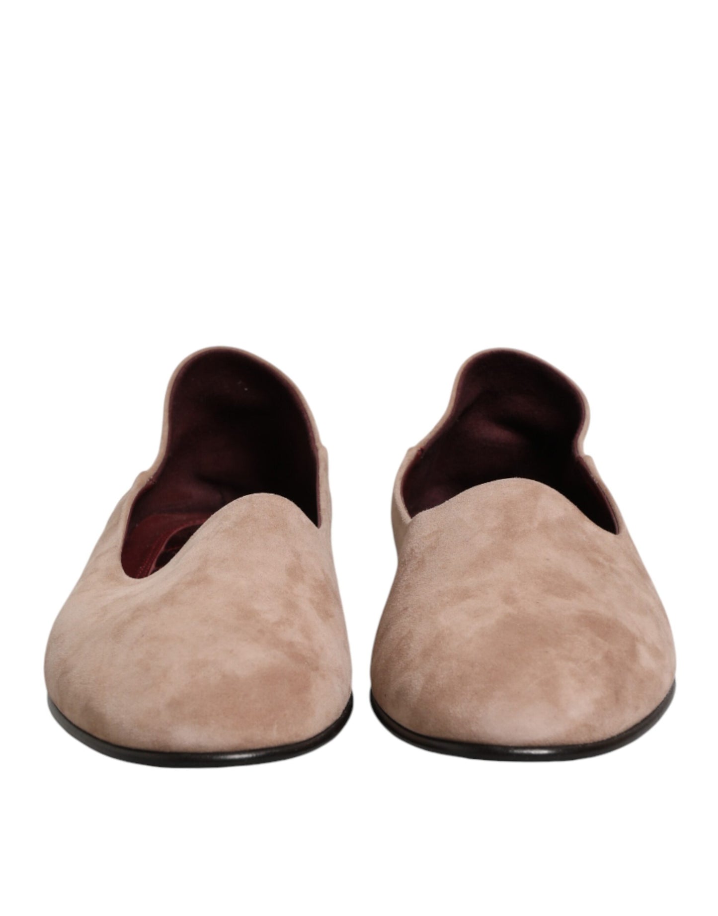 Dolce & Gabbana Beige Leather Suede Slip On Loafers Dress Shoes Curated Luxury Accessories by Orvyn