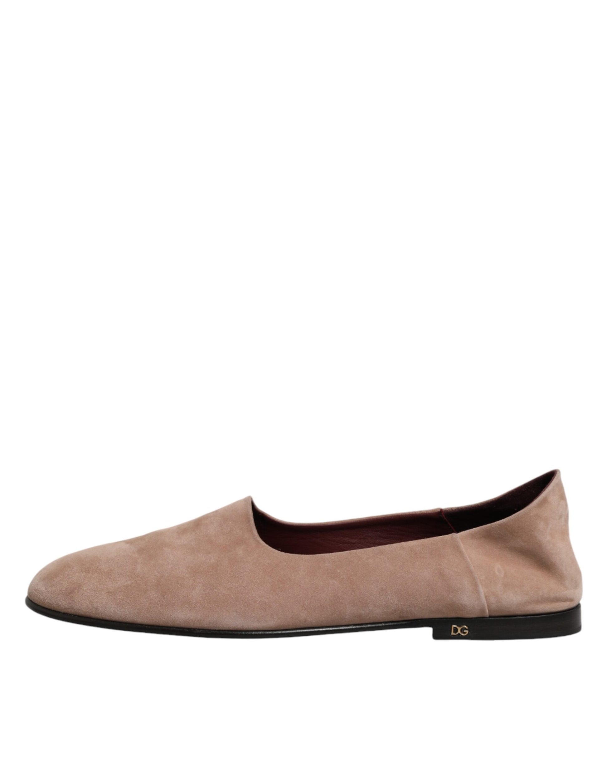 Dolce & Gabbana Beige Leather Suede Slip On Loafers Dress Shoes Curated Luxury Accessories by Orvyn