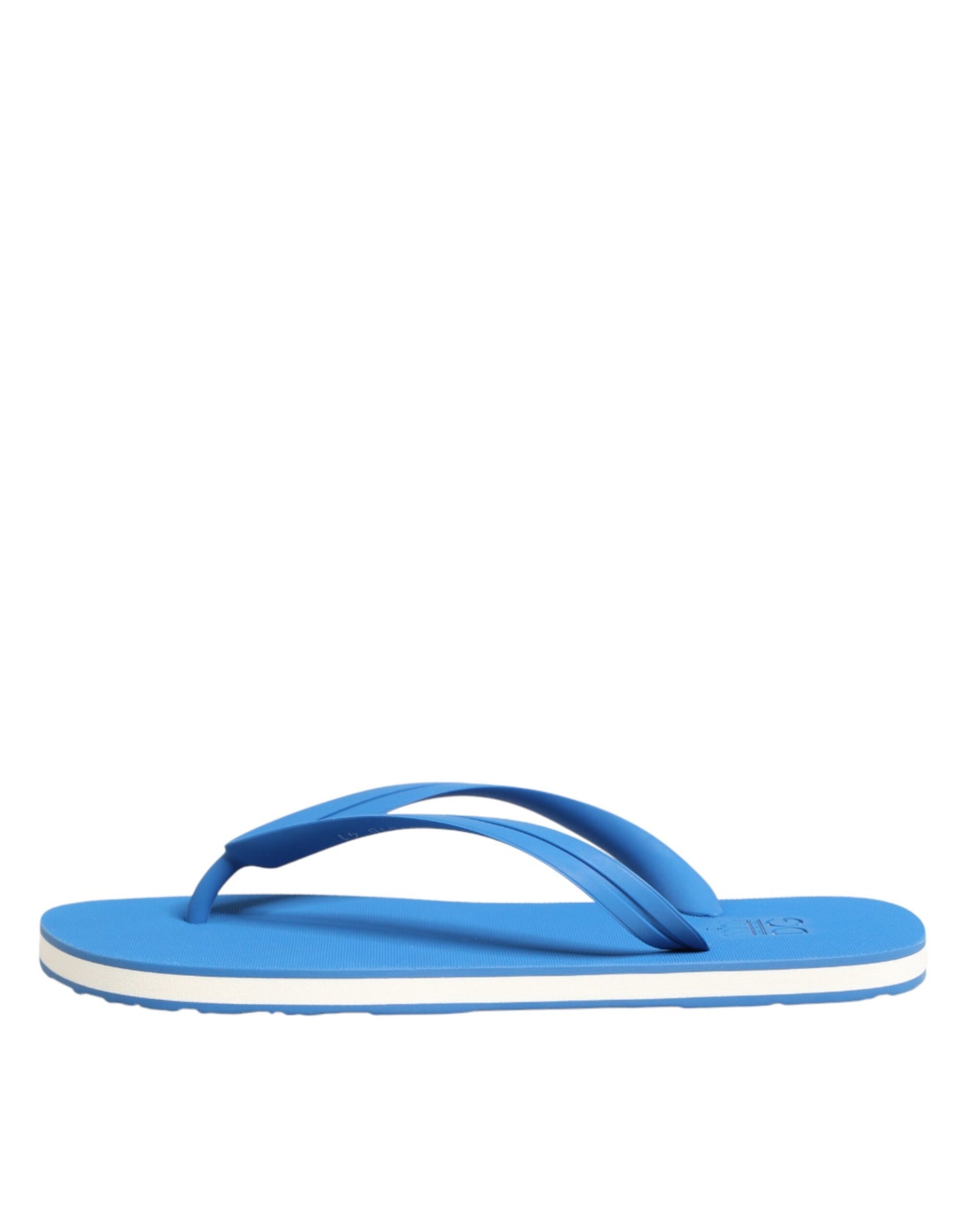 Dolce & Gabbana Blue White Logo Beachwear Flats Slipper Shoes Curated Luxury Accessories by Orvyn