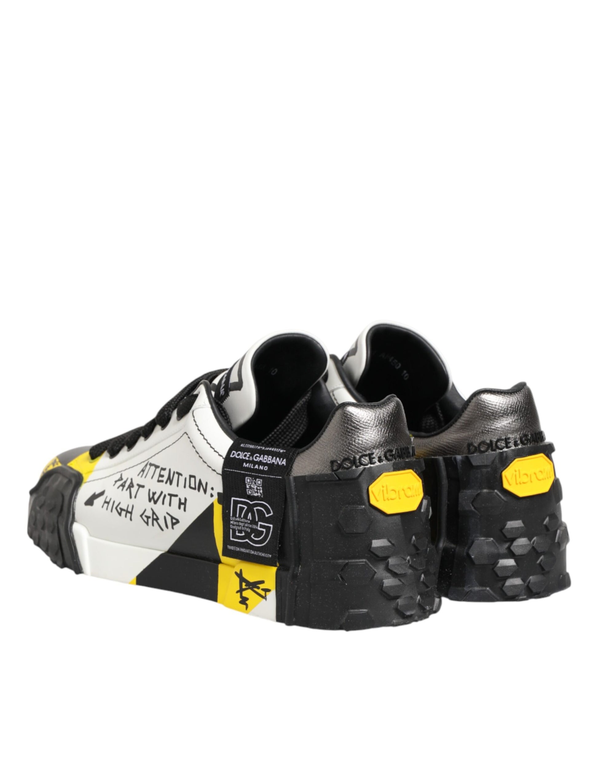 Dolce & Gabbana Multicolor Leather Graffiti Low Top Sneakers Shoes Curated Luxury Accessories by Orvyn