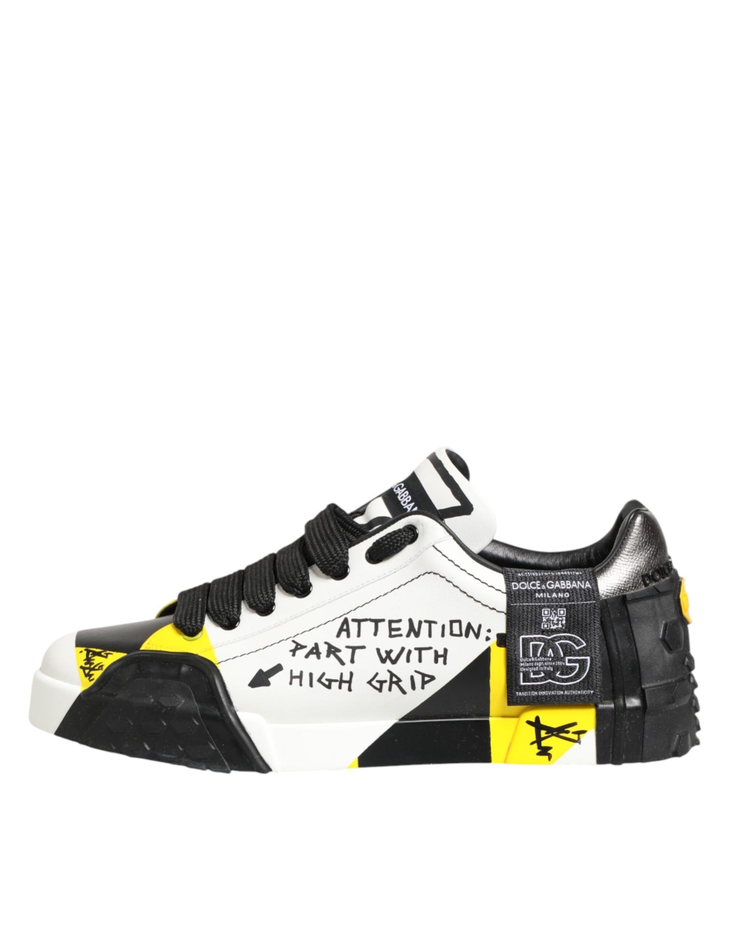Dolce & Gabbana Multicolor Leather Graffiti Low Top Sneakers Shoes Curated Luxury Accessories by Orvyn