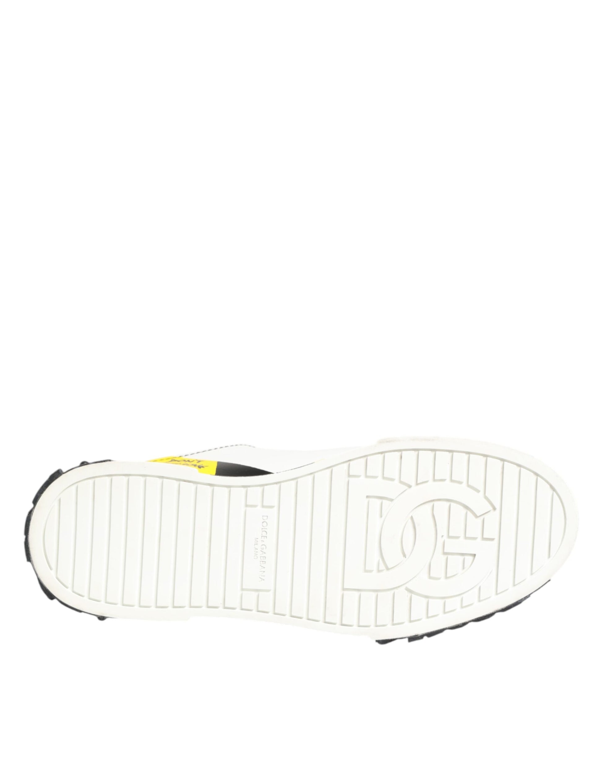 Dolce & Gabbana Multicolor Leather Graffiti Low Top Sneakers Shoes Curated Luxury Accessories by Orvyn